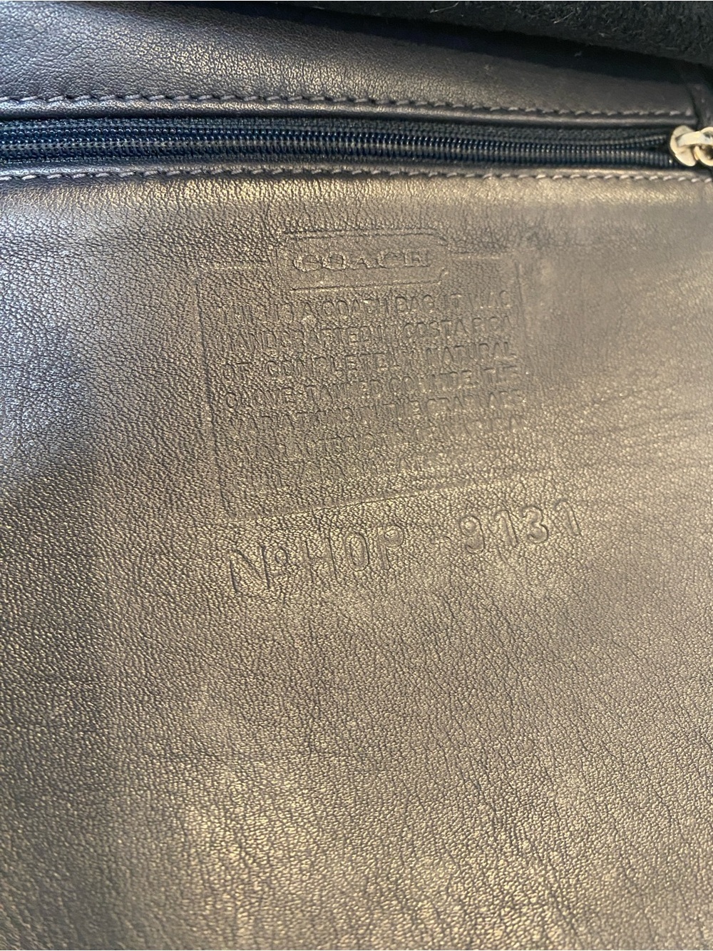 Vintage Coach Navy Blue Leather Shoulder Bag - Picture 4 of 4